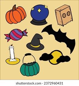 Set Cute Sticker for Halloween event 2023