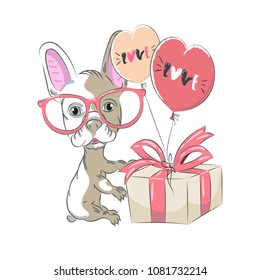 A set of cute stickers and various elements of cat,heart, love letter. Girlish stickers in bright colors on white background. Fashion patch, badges in cartoon style.