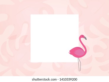 Set of cute summer icons: food, drinks, palm leaves, fruits and flamingo. Bright summertime poster. Collection of scrapbooking elements for beach party.