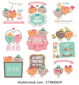 Set of Cute Sweet Heart Vector