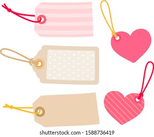 Set of cute tag with white space