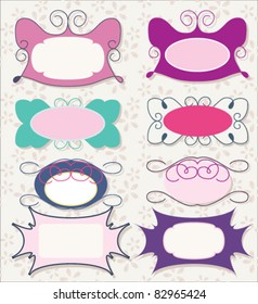 set of cute tags