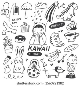 Set Of Cute Things Doodles