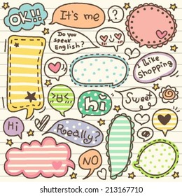 set of cute thought bubbles 1