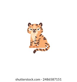 conjunto de tigre lindo niños jugando tigre