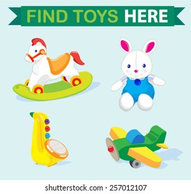set of cute toys 