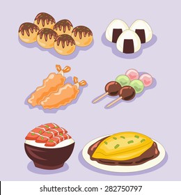 set of cute vector Japan food