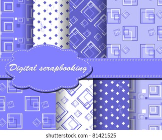 set of cute vector paper for scrapbook