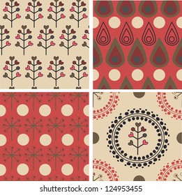 set of cute vector patterns