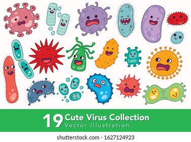 Set of Cute Virus Collection