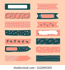 set of cute washi tapes stationary