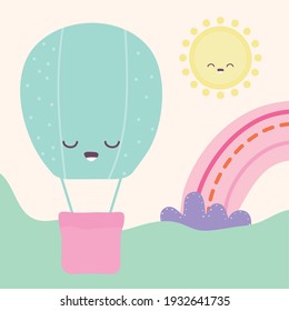 Set Of Cute Weather Doodles Vector Illustration Design