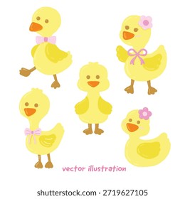 Conjunto de pato amarillo lindo 