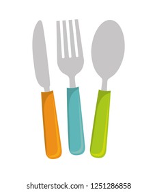set cutleries isolated icon