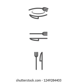 a set of cutlery icons