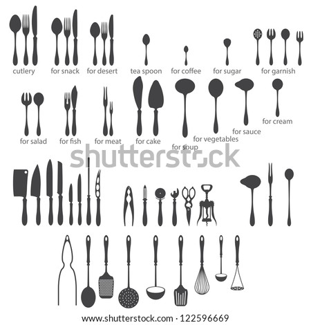 Set of cutlery icons