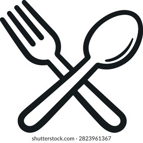 Set of cutlery icons featuring forks knives