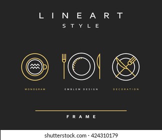 Set cutlery icons. Plate fork and knife . Template for food presentation , advertising text . Template for cafes, restaurants, bars, hotels. Beautiful , stylish sketch background - the template .