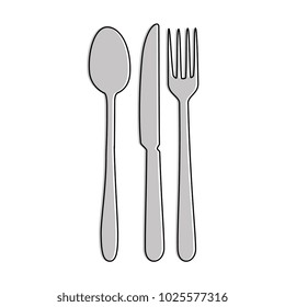 set cutlery isolated icon