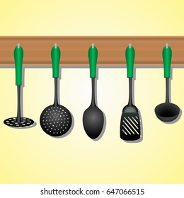 Set of cutlery for the kitchen