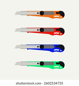 Set of cutter in different colors illustration