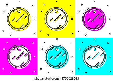 Set Cutting board icon isolated on color background. Chopping Board symbol.  Vector