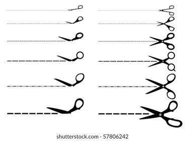 Set of cutting scissors for anything design. jpeg version also available in gallery