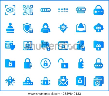 Set of Cyber Attack Icons line style.Contains such Icons as cyber security, bug, protection, virus, hacking, bug, antivirus, cyber lock, network, spam, spy And Other Elements.
