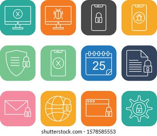set of  cyber crime icon
