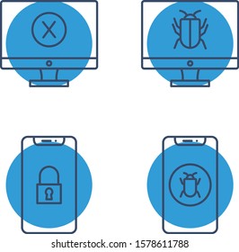  set of  cyber crime icon
