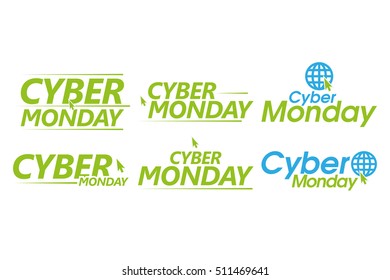 Set of Cyber monday background graphic designs, Vector illustration