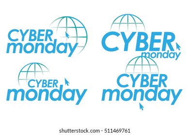 Set of Cyber monday background graphic designs, Vector illustration