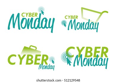 Set of Cyber monday background graphic designs, Vector illustration