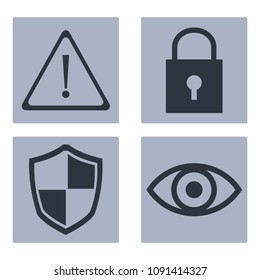 Set of cyber security icons