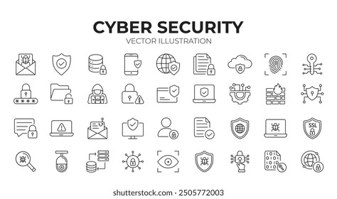 Set of Cyber Security icons