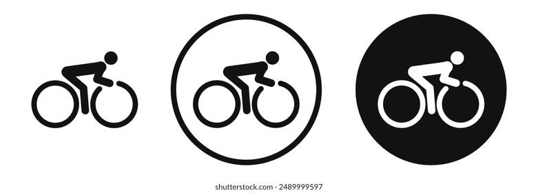 Set of Cycling icon collection. Bike and bicycle racing sport symbol. Vector Illustration.