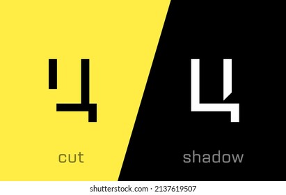 Set of Cyrillic letter Ts minimal logo icon design template elements