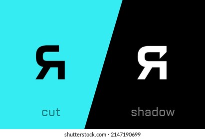 Set of Cyrillic letter Ya minimal logo icon design template elements