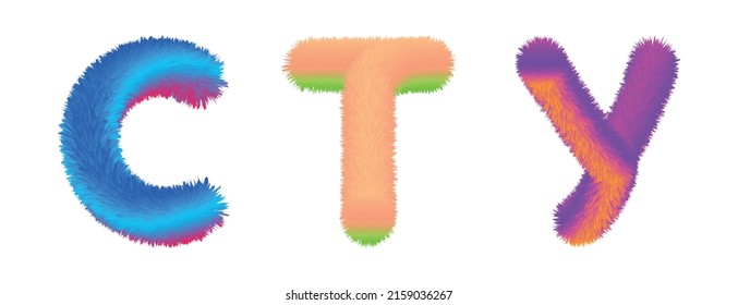 A set of Cyrillic script for children's design. Chubby brightly colored Russian letters. 
