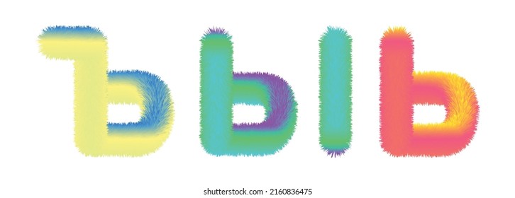 A set of Cyrillic script for children's design. Chubby brightly colored Russian letters. 