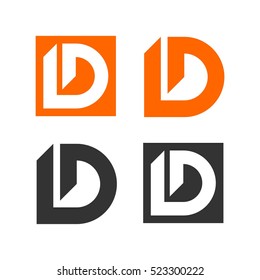 Establecer diseño de ilustración de plantilla de logotipo de vectores de letras D. Vector EPS 10.