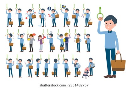 A set of dad on the train.It's vector art so easy to edit.