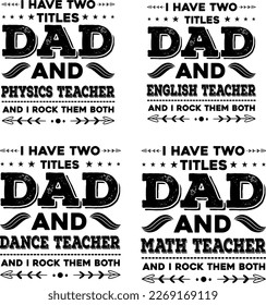 Set of dad SVG or father's day SVG vector
