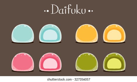 Set of Daifuku,Japanese Traditional Dessert