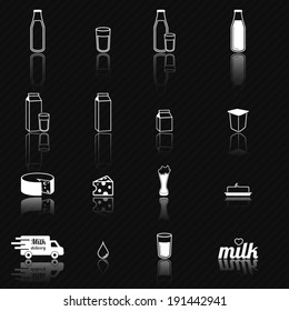 Set of dairy products 