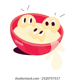 Set of Dairy Products Flat Stickers


