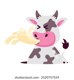 Set of Dairy Products Flat Stickers


