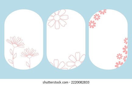 Set of daisy flower sign logo on white backgrounds vector illustration.