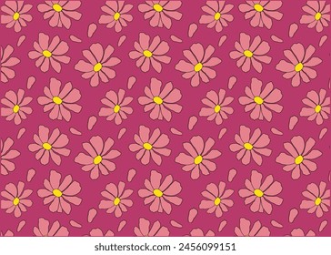 Set of daisy flowers pattern. Colorful Trendy botanical elements.vector Hand-drawn line branches and blooming. Wedding elegant wildflowers for invitation save the date card.eps 10.