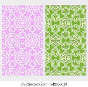 set of Damask floral seamless geometric pattern background. Luxury texture for wallpaper, invitation. Vector illustration.